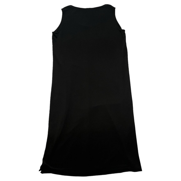 J. Jill Classic Black Jersey Midi Dress sz LP - Picture 5 of 10